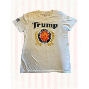 Shield Republic Women's TRUMP A Fine President 2020 Miller Lite Logo T-Shirt